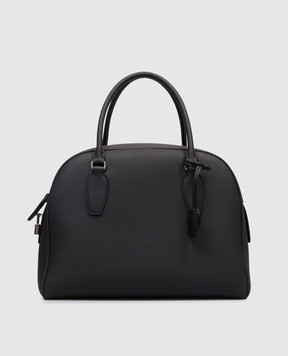 The Row Black leather bowler bag India 12.00 W1595L129