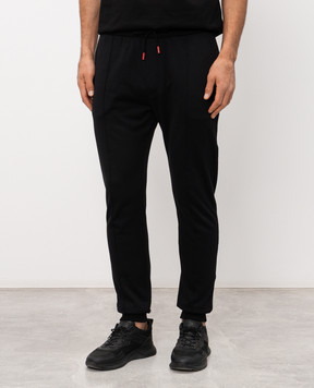 Kiton Black silk joggers UMK0869