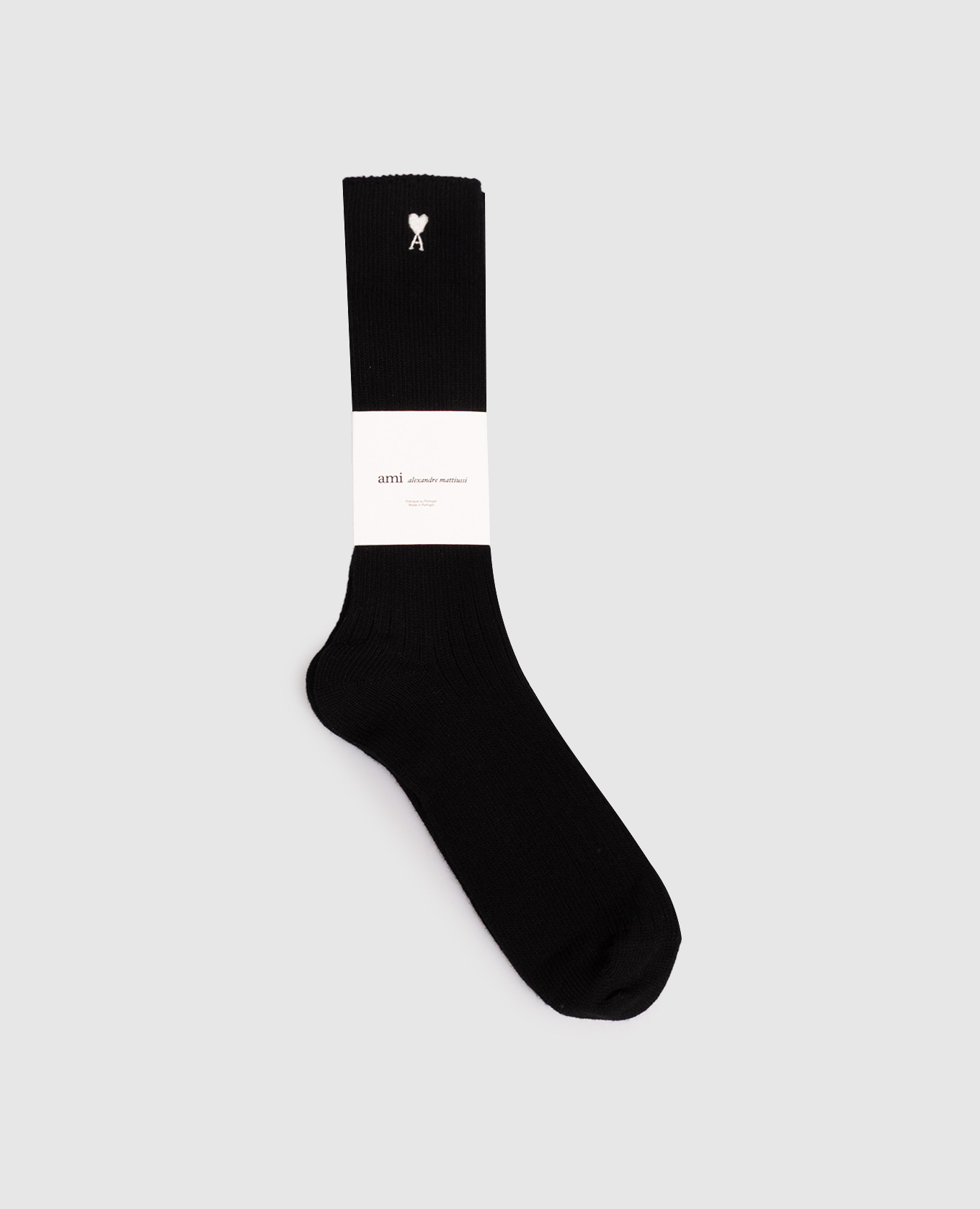 Black socks with embroidered logo