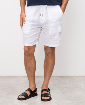 Vilebrequin White linen cargo shorts BAIU3U01