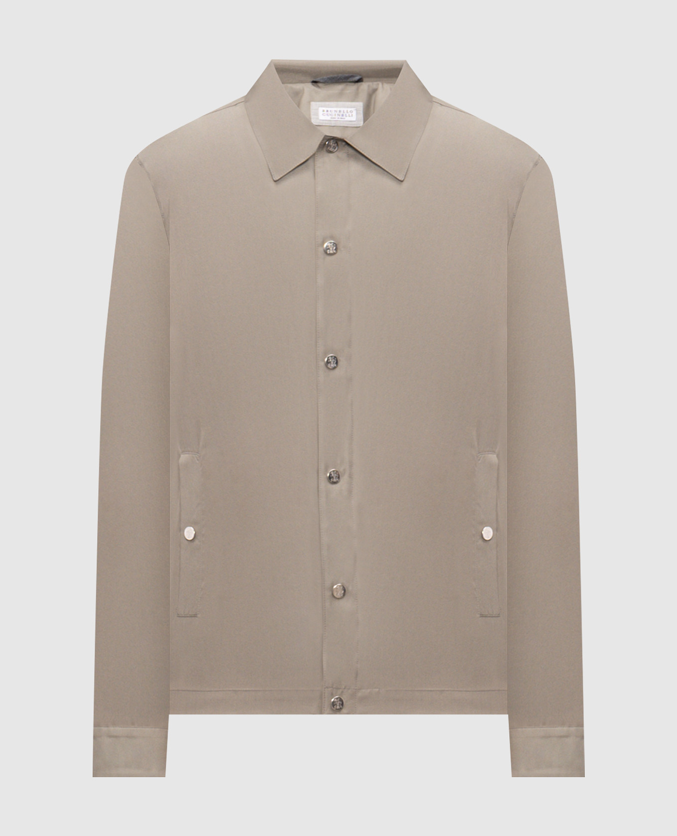 

Khaki silk jacket Brunello Cucinelli