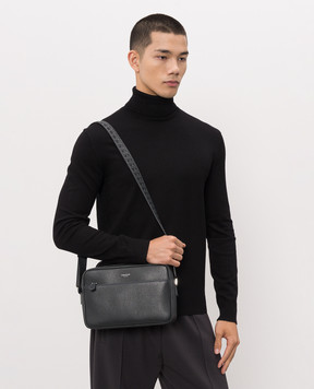 Serapian EAST WEST dark blue leather bag SRCMOMML735925A021