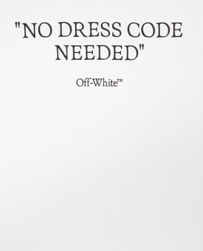 Off-White Children's white T-shirt with a print of the inscription 44BAA002F26J00I