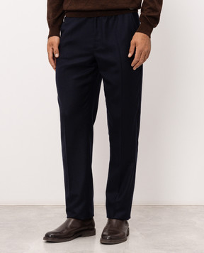 Enrico Mandelli Blue cashmere pants GYMP015607