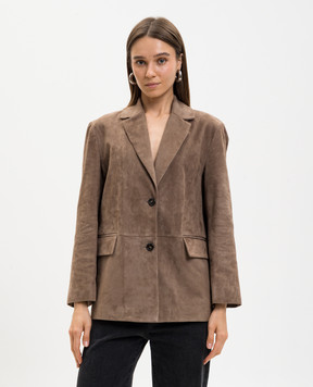 Max Mara Brown suede jacket SMMANFORA