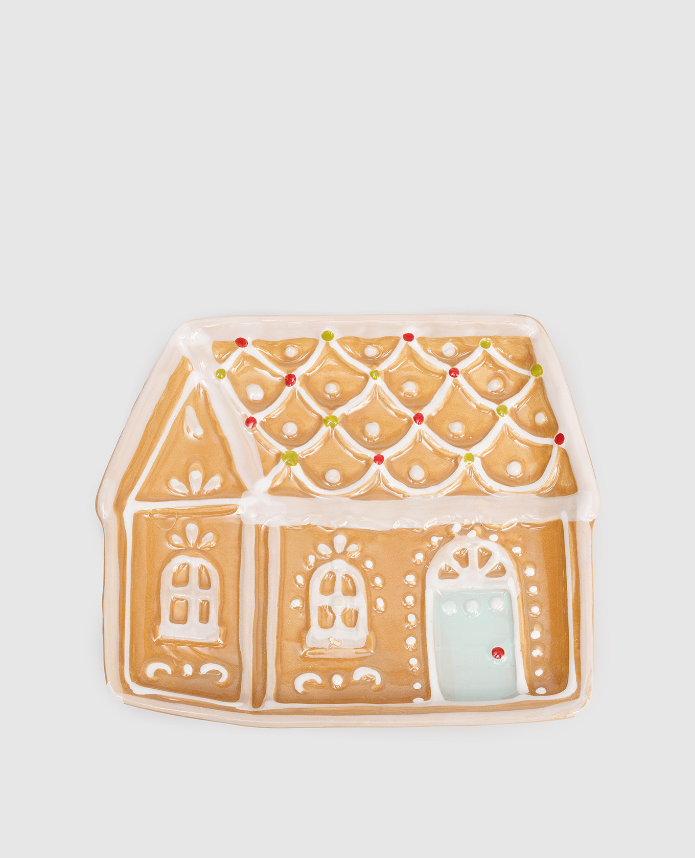 

Brown gingerbread house snack plate Bloomingville, Beige