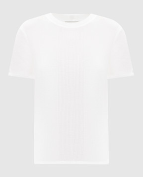 Loulou de Saison AVALYN white ribbed T-shirt AVALYNLDS