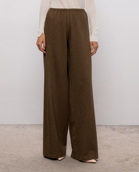 Ermanno Scervino Brown cashmere and silk pants D492P754PHP