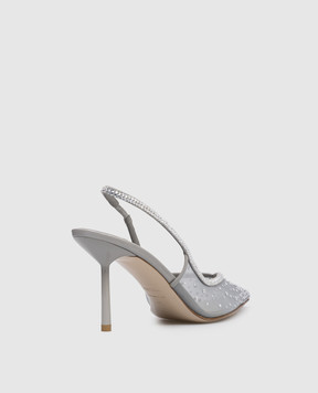 Le Silla NICOLE gray slingbacks with crystals 4247D080BYPPGSL