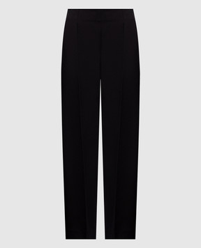 Khaite Somera black wool and silk pants 3190582