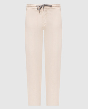 Marco Pescarolo Beige silk pants CARACCIOLO5306