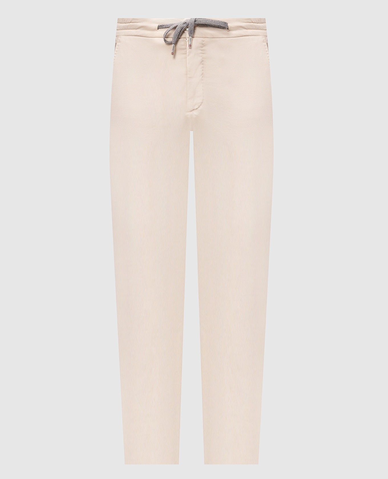 Beige silk pants