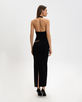 Herve Leger Black dress SYBIL with chain 46HLT8551197