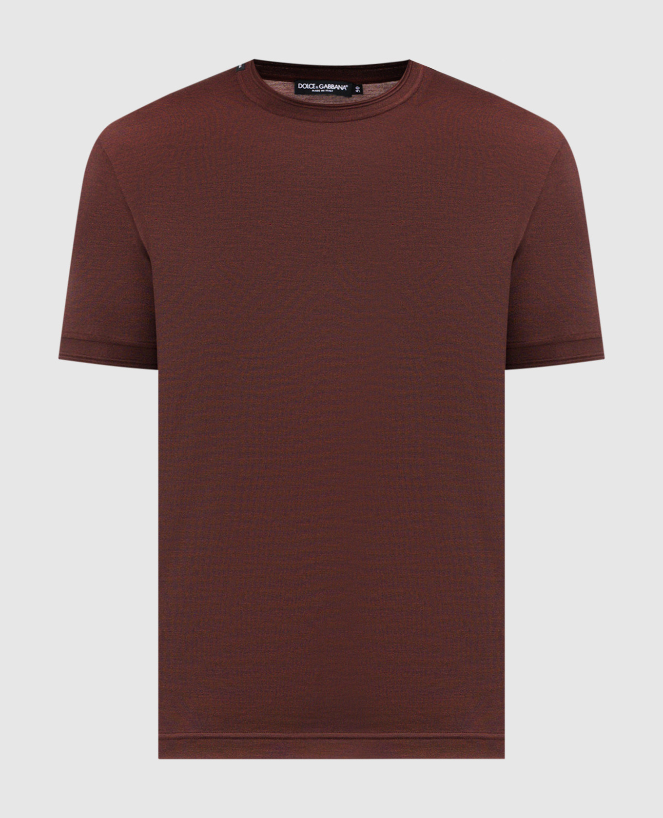 Brown silk T-shirt