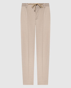 Pini Parma Beige wool pants TRCOMOFLBEI