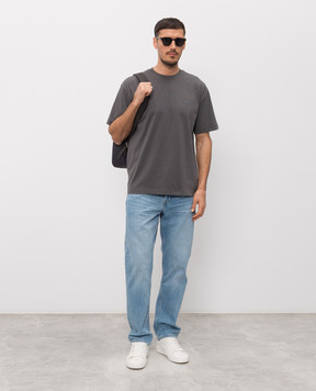 Woolrich Grey T-shirt with logo print CFWOTE2010MRUT5334