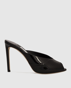 Jimmy Choo Brigitte black patent leather mules BRIGITTEMULE100PAT
