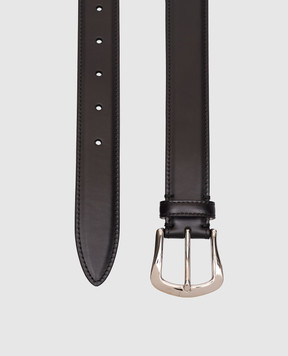 Brunello Cucinelli Black leather belt MAUNX346