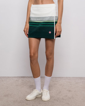Casablanca White striped mini skirt WPF26KW139601