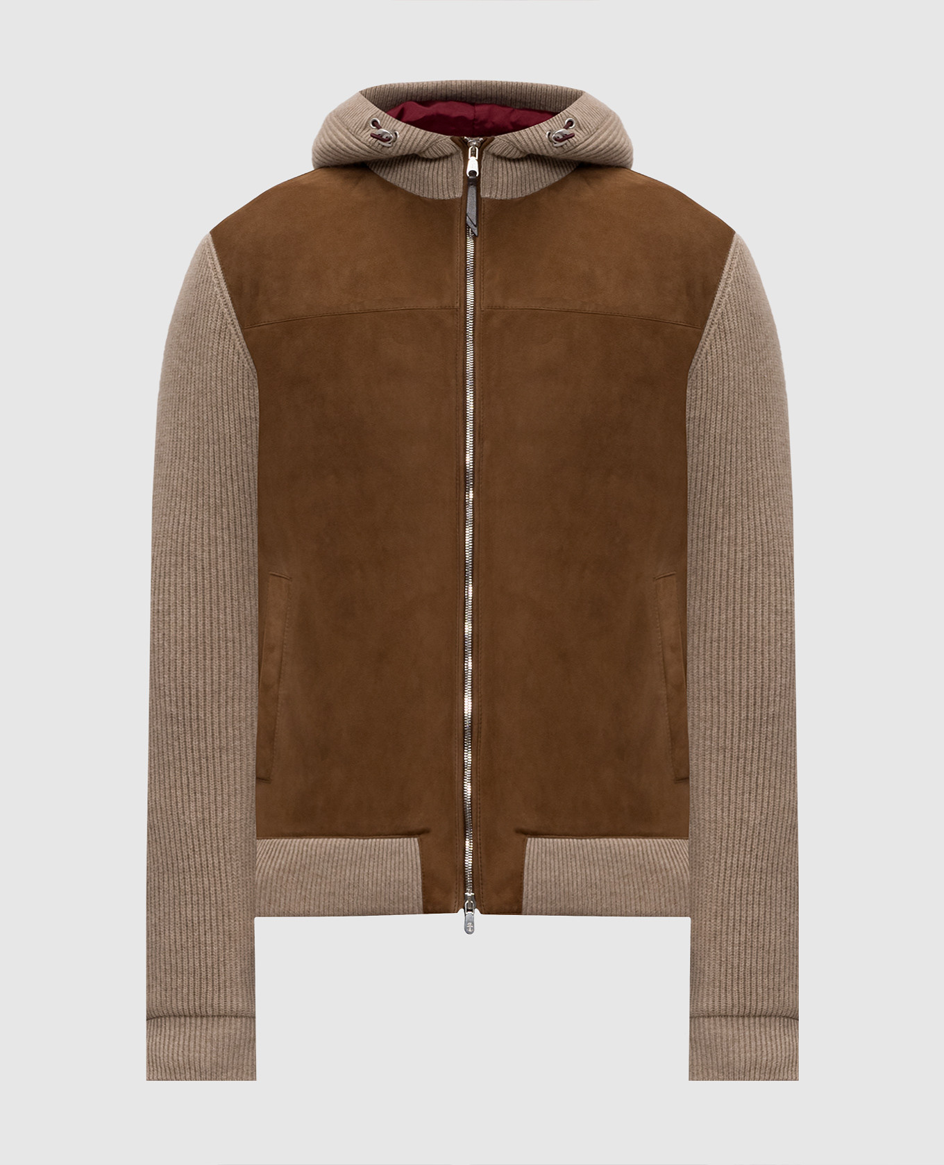 Brown combination jacket