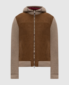 Brunello Cucinelli Brown combination jacket MPCLF2053