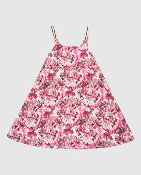 Palm Angels Children's pink tie-dye dress PGDJ001S26FAB001