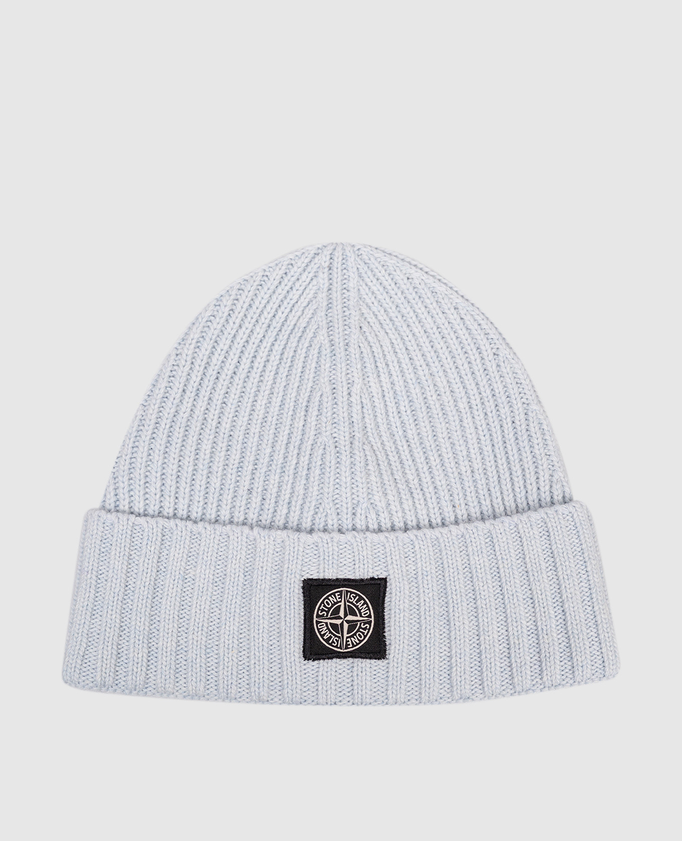 

Children's blue wool and cashmere hat with logo Stone Island, Light blue