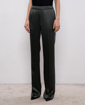 Tom Ford Green striped silk sweatpants PAW678FAX1669