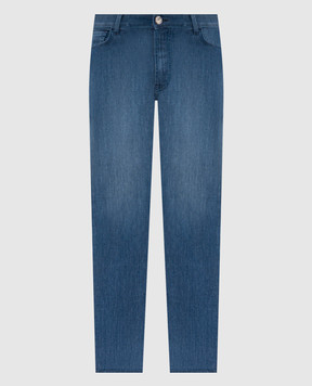 Stefano Ricci Blue jeans with emblem MST61B2040T0213