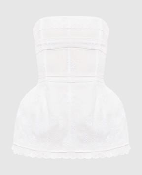 Magda Butrym White top with embroidery CORSET02171426