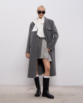 Thom Browne Grey wool Chesterfield coat FOC906UF1163