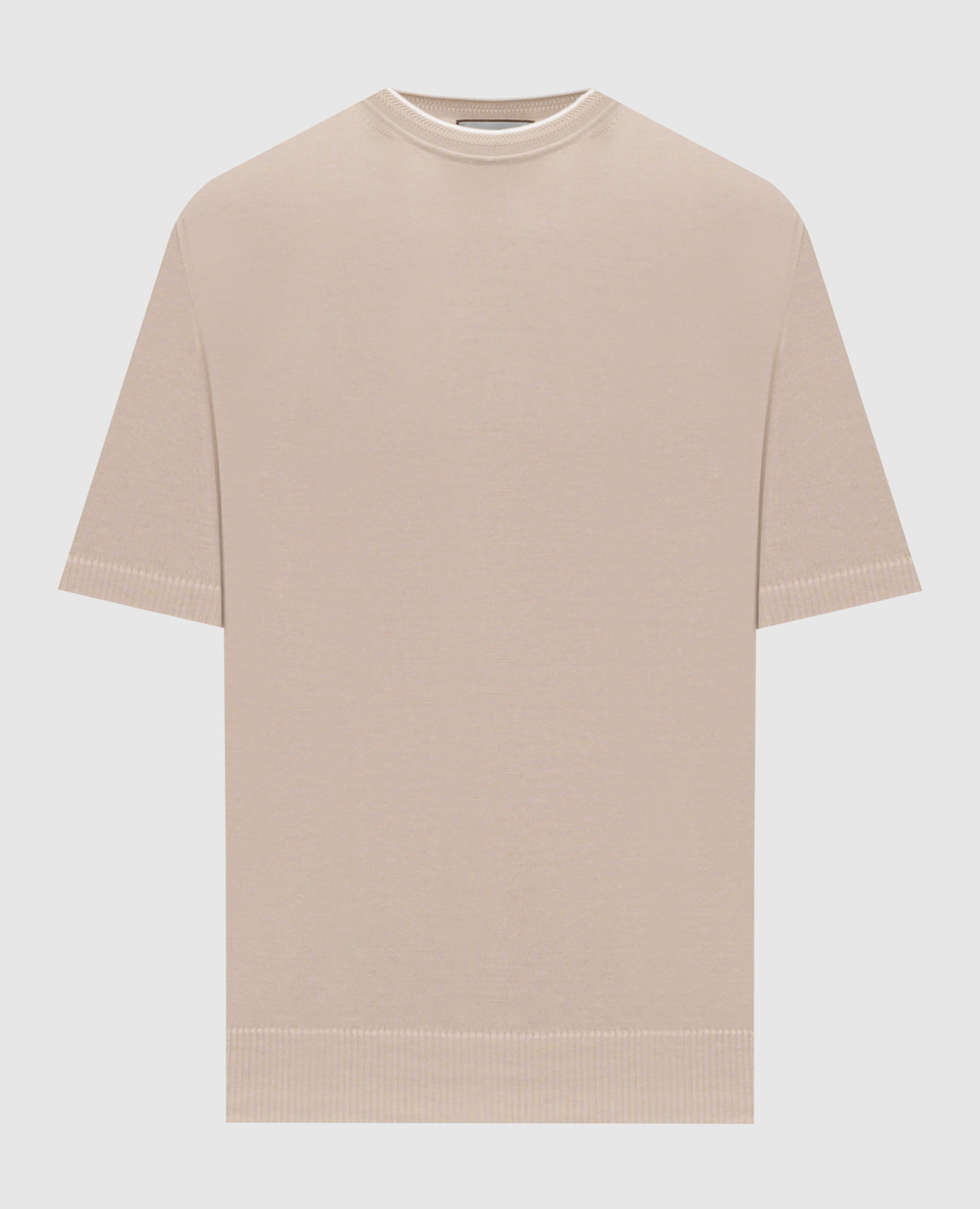 Beige cotton T-shirt