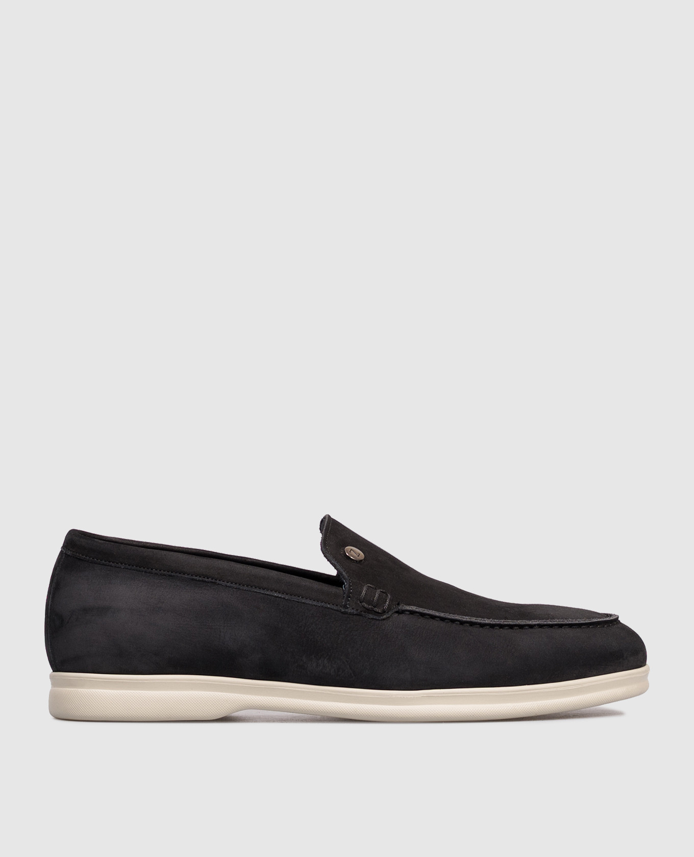 

Black nubuck loafers with logo Zilli