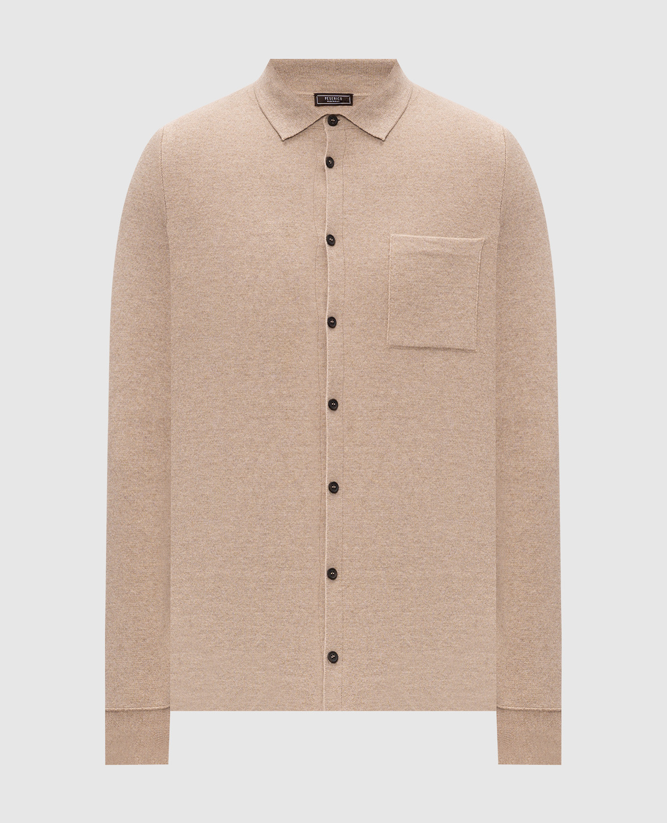 Beige wool and cashmere shirt