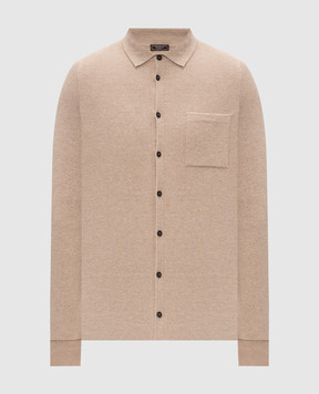 Peserico Beige wool and cashmere shirt R59599F1209470