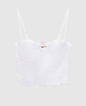 Ermanno Scervino Life White lace bustier top DD484Y301CQDV