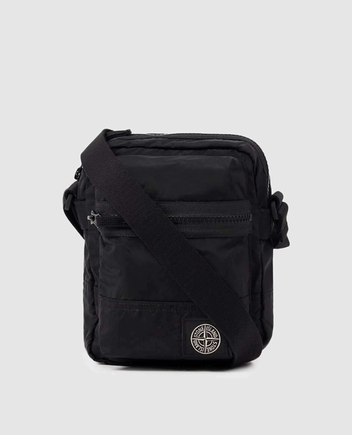 Black bag with logo patch Stone Island