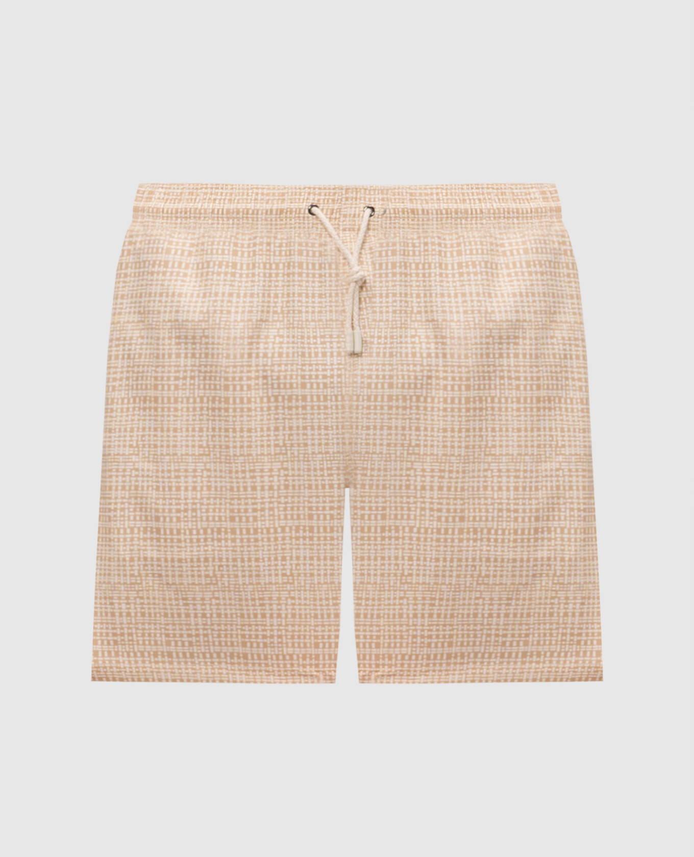 

Beige swim shorts with branded print Canali
