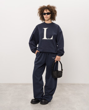 Vetements Blue sweatshirt with print MH27CN181N