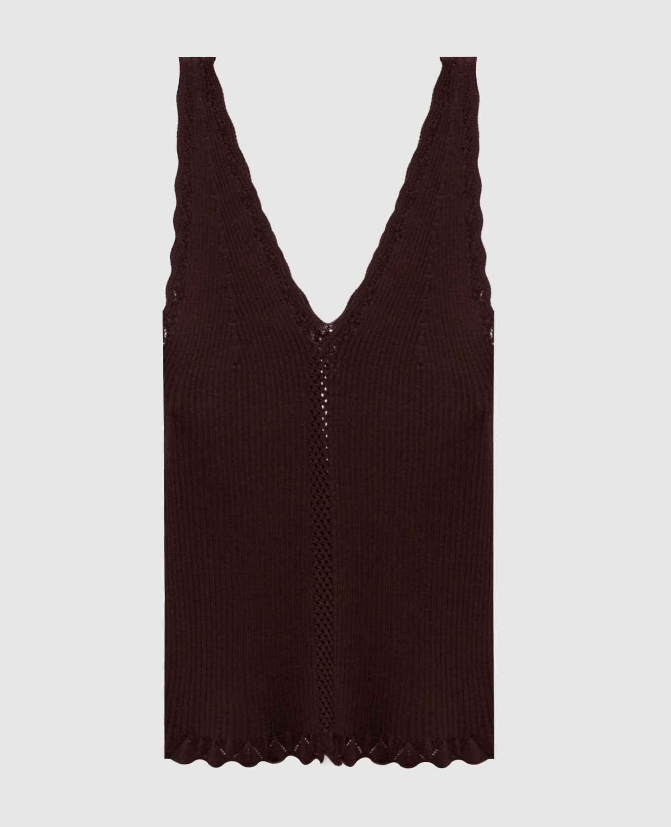 Brown ribbed top