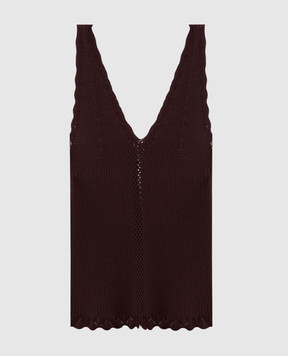 Twinset Brown ribbed top 261TT3122