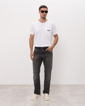 Dolce&Gabbana White T-shirt with logo patch G8RA2ZG7Q2P