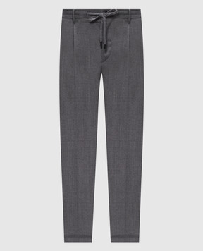 Peserico Dark gray wool pants R5423902710