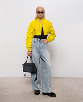 Balenciaga Yellow cropped bomber jacket A0029MTTO29