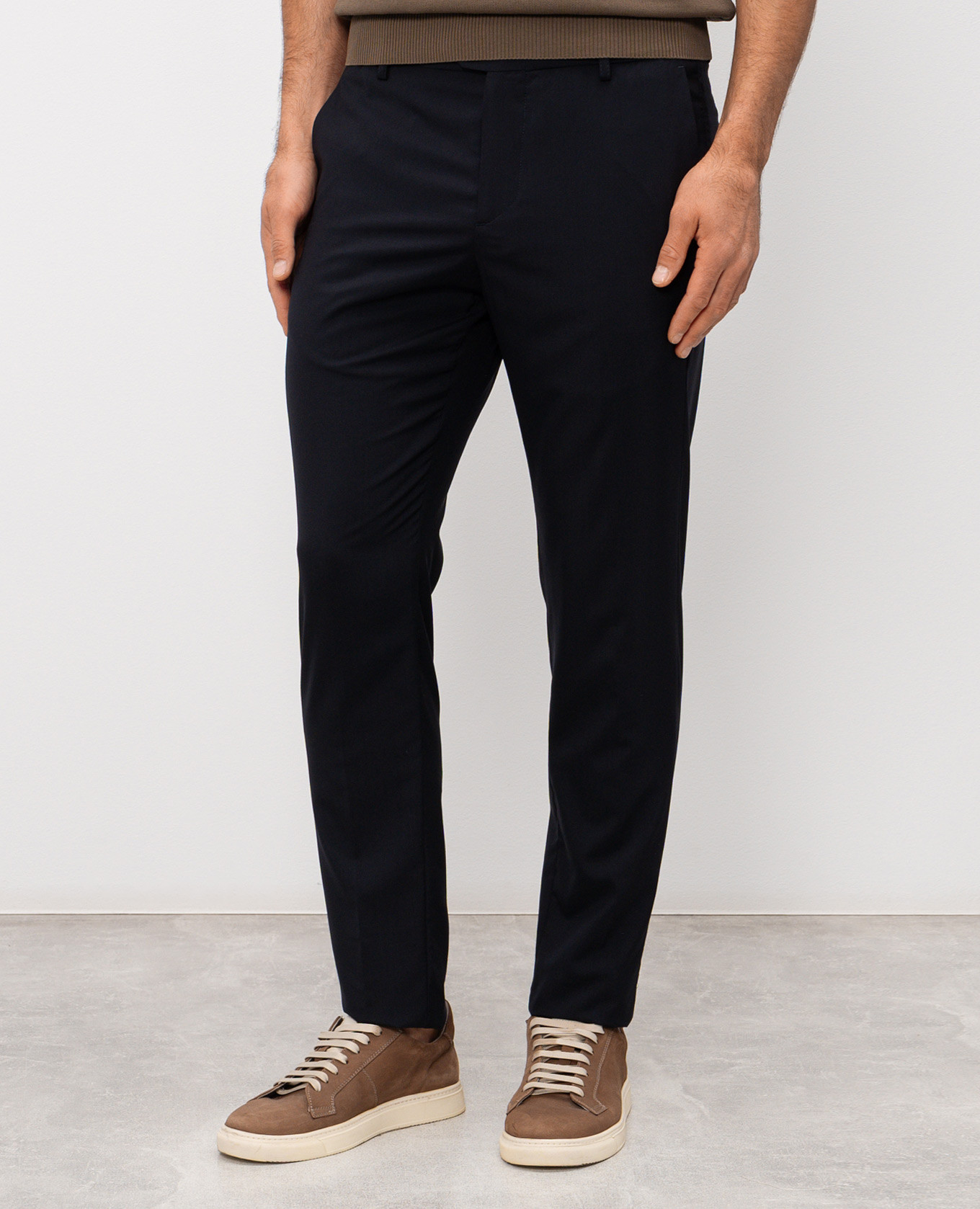 

Blue wool and silk pants Marco Pescarolo