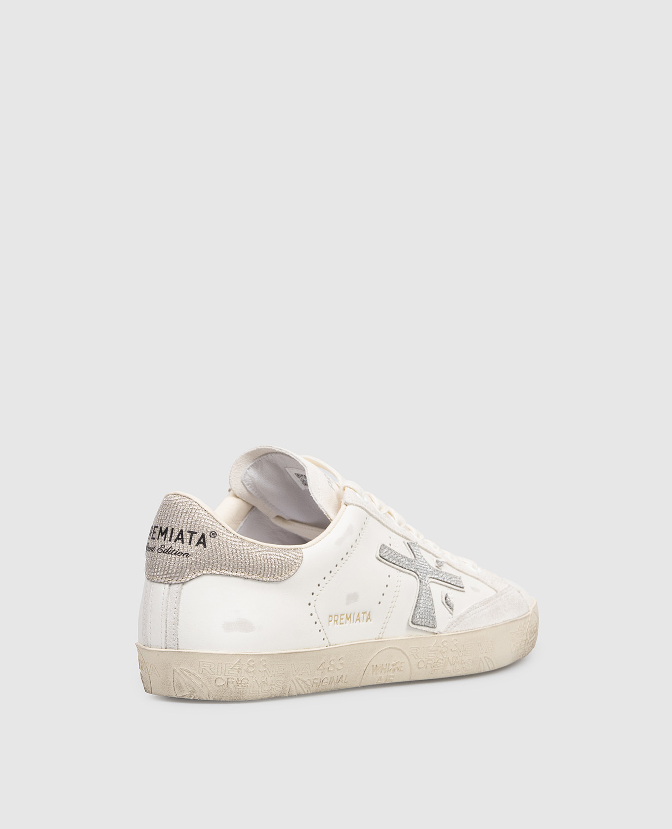 

Stevend ivory leather sneakers Premiata, Beige