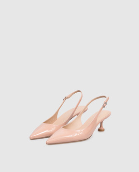 Stuart Weitzman Beige patent leather slingbacks STUARTINI SM912