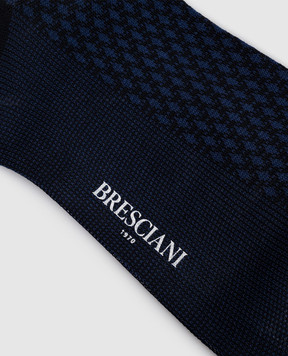 Bresciani Blue socks with a geometric pattern MC034JQ1521XX