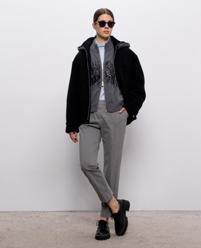 Peserico Black jacket with wool and cashmere A21085C3197