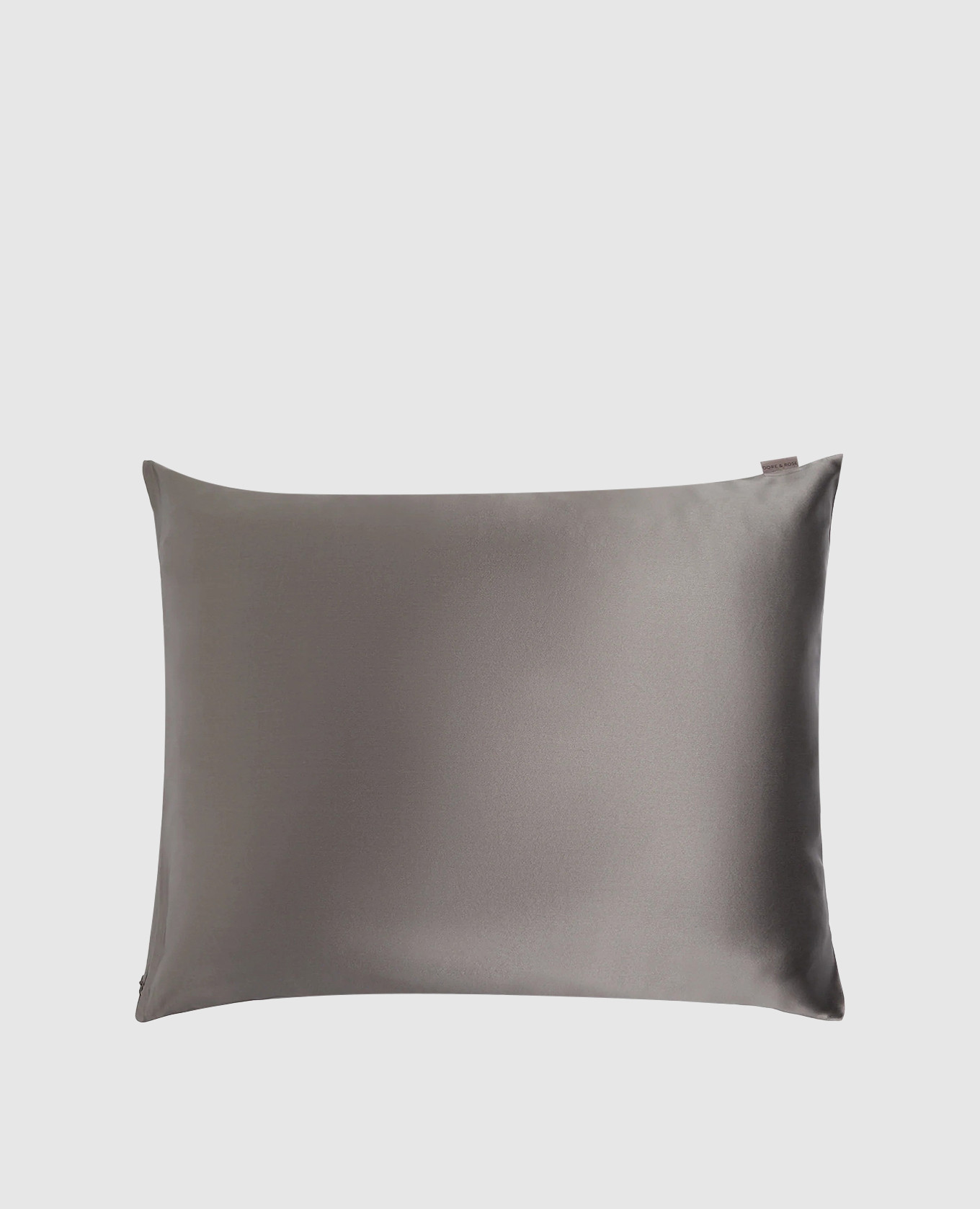 Gray silk pillowcase
